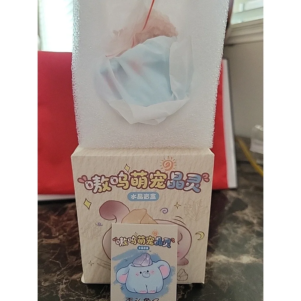 Cute Cat Pal Crystal blind box. It features small cat figurines With Stones.